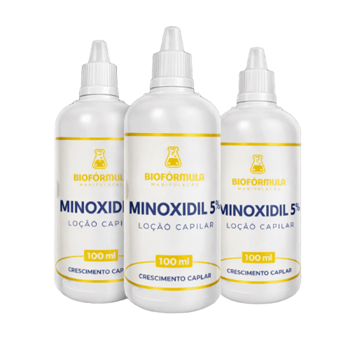 Minoxidil 5% — 3 frascos